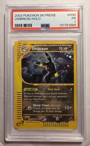 Pokemon Umbreon Skyridge Holo Rare #H30 PSA 1