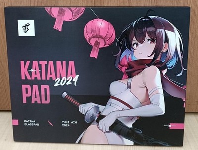 新品￤Yuki Aim 2024 Katana Glass Mousepad Yuki Aim Katana City 2024 Glass Mouse Pad Large Limited Edition