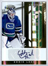 Eddie Lack 2011-12 Panini Certified Mirror Gold Rookie Auto Jersey /25 #259