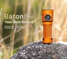 New Olight Baton Turbo 1000 Lumen EDC LED Flashlight with TwoWay Clip & Landyard