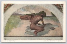 Vintage 1915-1930 The Pictograph Mural Library of Congress Postcard