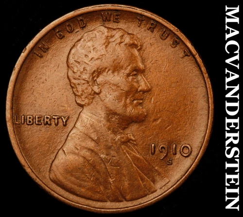 1910-S Lincoln Wheat Cent - Scarce  Extra Fine  Semi-key  Better Date  #i5104