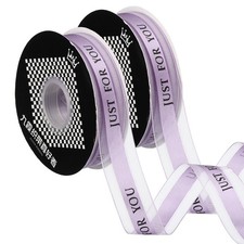 Satin Ribbon Just for You Ribbon for Wrapping 1" x 49 Yards Purple 2Roll