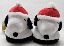 Peanuts Snoopy Christmas Unisex Toddler 3D Scuff Slippers Size 9-10/New