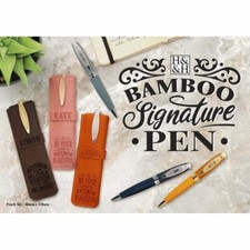 History  Heraldry Bamboo Signature Personalised Ballpoint Pen - Choose A Design