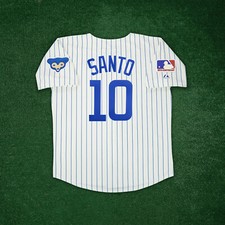 Ron Santo 1969 Chicago Cubs Ivory Cooperstown Home Jersey w/ MLB 100th Patch