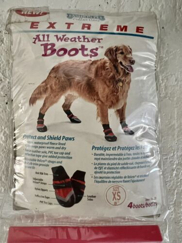 NEW ~”Fashion Pet Collection-Extreme”~All Weather ~Dog Boots ~Sz XS ~ 4 in pack - Picture 1 of 6