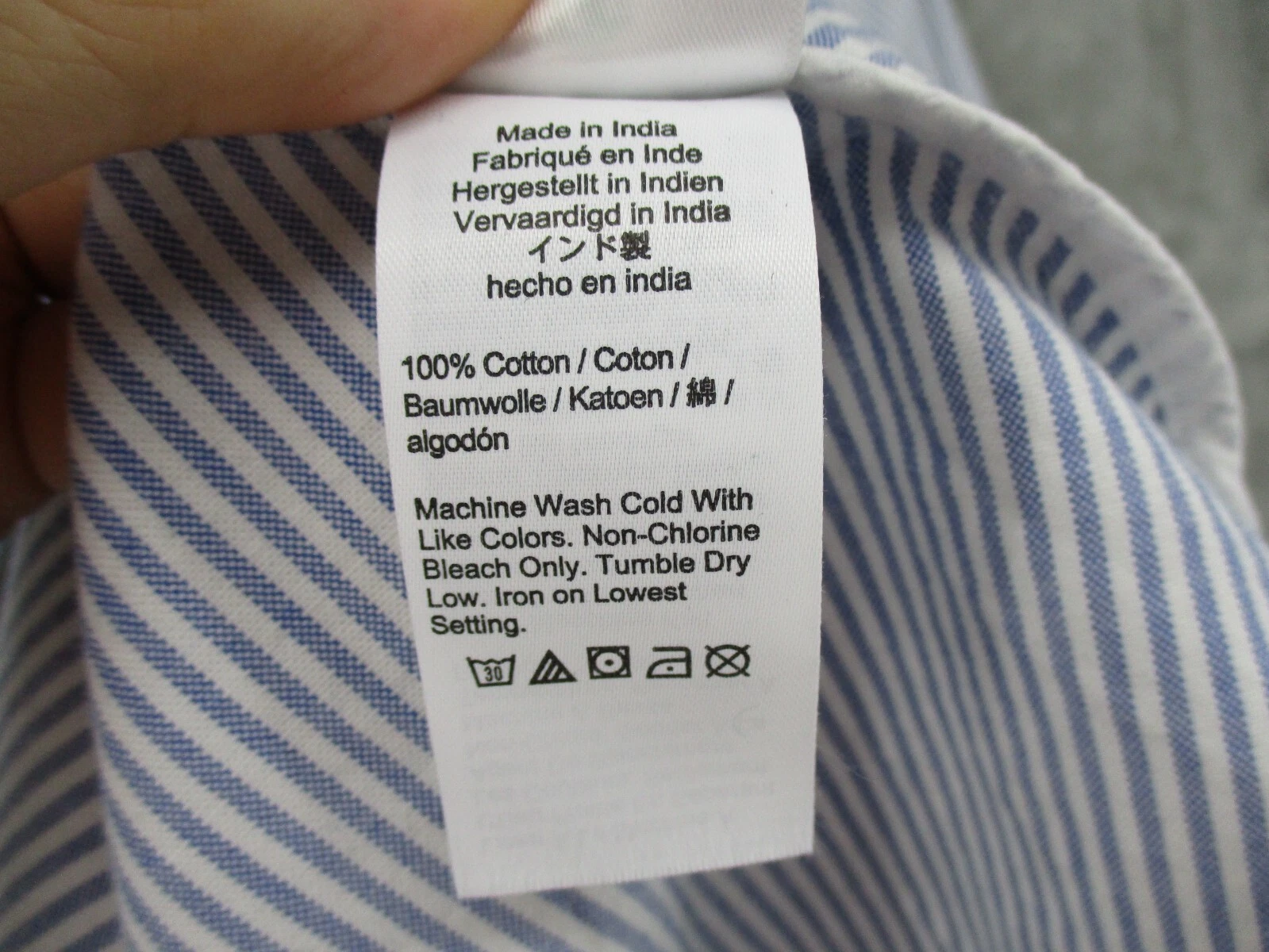 VETEMENTS J Crew Camicia Abito Donna 6 Petite Oxford Linea A Righe Nautica Cintura Preppy