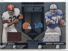 2005 Leaf Limited Common Threads #CT49 Jim Brown/Barry Sanders 11/25