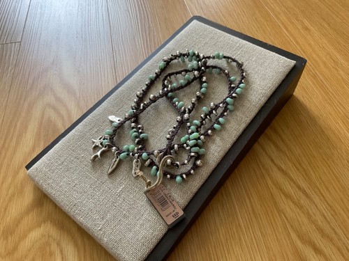 NWT Uno de 50 Long Turquoise Beaded Necklace w/ Sea Charms “Ocean” - Picture 5 of 9