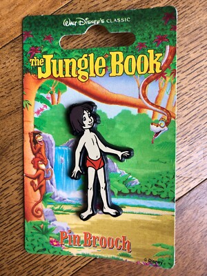 Disney Vintage Abzeichen Das Dschungelbuch Mogli. Nagelneu auf Originalkarte.