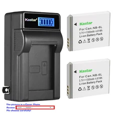 Kastar Battery LCD Wall Charger for Canon NB-6L 6LH CB-2LY Canon PowerShot S120