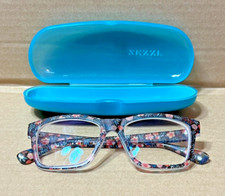 ZENNI Optical Eyeglasses Square Floral 2027229 w/ Case MAKE AN OFFER  C2 