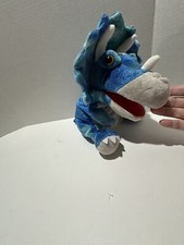 Triceratops Dinosaur Hand Puppet Just Qunseen Vintage Animal Pretend Play