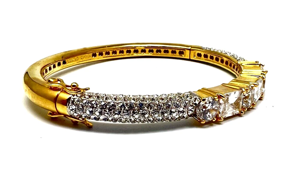Akkad手镯手链立方氧化锆金色铰边银色侧面中国 — 第 3/4 张图片