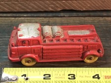 Vintage Auburn Rubber Toy Fire Truck Made in USA