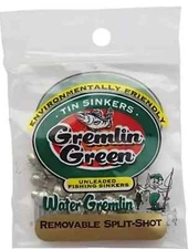 Water Gremlin Green Split Shot Lead Free Removable 24 Count Bag Size 7 ZPSS-7