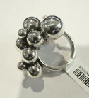 Very Good Condition - Georg Jensen Moonlight Grapes Ring 925 Sterling Silver