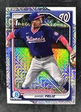 2024 Bowman Chrome Angel Feliz Mega Mojo Refractor Card Washington Nationals