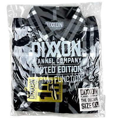 Dixxon Flannel ''The Decade'' Men's XL Plaid Black Long Sleeve Button Shirt