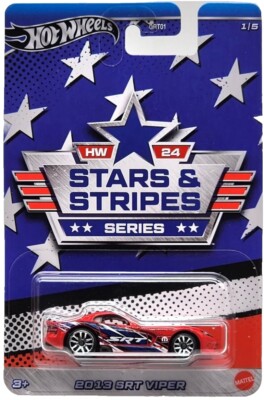 HOT WHEELS 2013 DODGE VIPER STARS & STRIPES WALMART EXCLUSIVE 2024