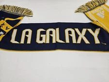 Adidas LA Galaxy Jersey Reversible MLS Scarf Blue and Yellow. NWOT