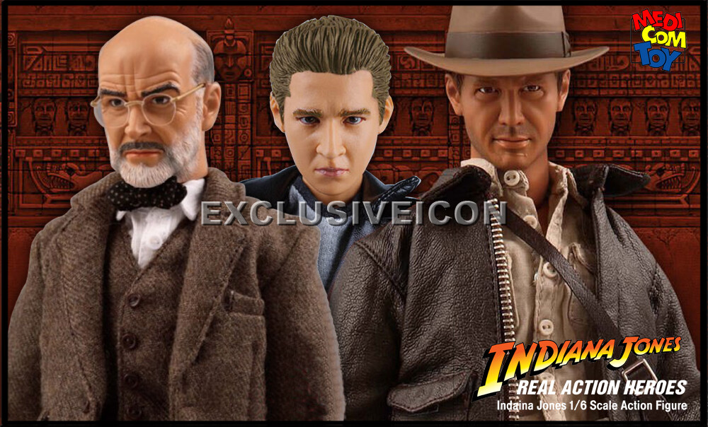 Hot! Medicom Toys Indiana Jones 1/6 Indaina Henry Jones Sr Mutt