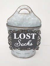 Lost Socks Bin For Laundry Room Hangs Or Sits On Shelf