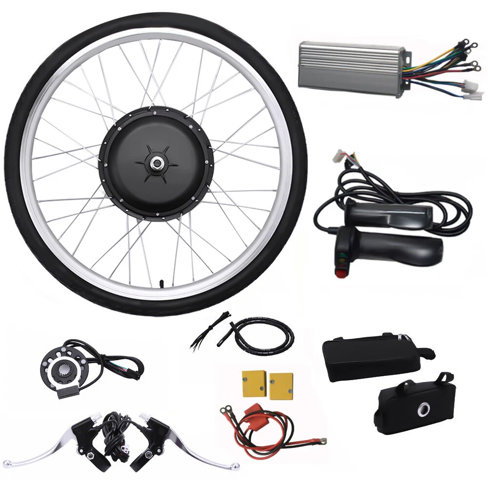 26 Inch Electric Bicycle Front Wheel Hub Motor Conversion Set 48V 1000W 100mm