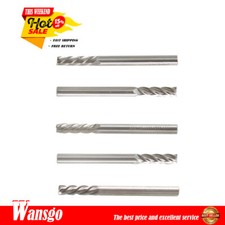 5 PCS 4 FLUTE 1/8 END MILL SOLID CARBIDE X 1/2 X 1-1/2 CNC