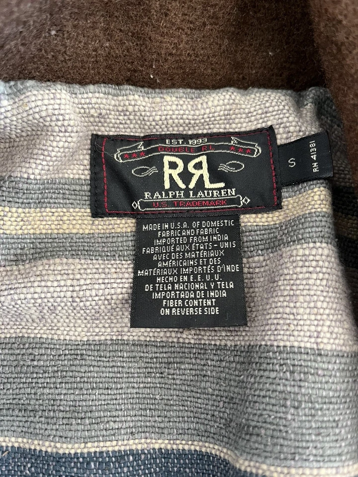 RRL Ralph Lauren Pequeño Rojo Caza Manta Forrada Chaqueta Polo Abrigo De Colección Tiro Foto 2 de 4