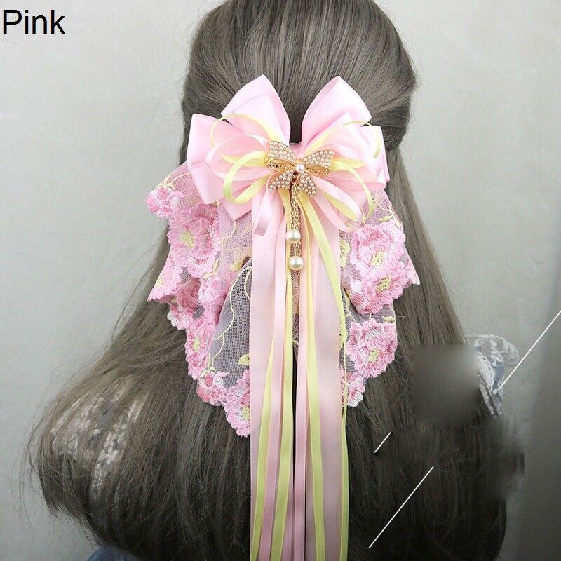 Fairy Ribbon Bow in Pink and Blue