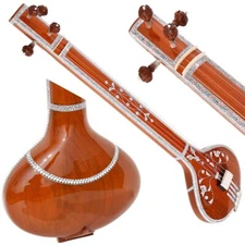 Tanpura, Tambura, Tanpuri, 4 Main String, Tun Wood, Beautiful Craft Work, Drone