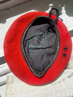 Basque Beret By Grand'mére 1952 Quebec Red Beret Size 1/4