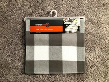 MASTERCUISINE 13 x 72 IN. Tablerunner 100% cotton, Checked Pattern, Brand New