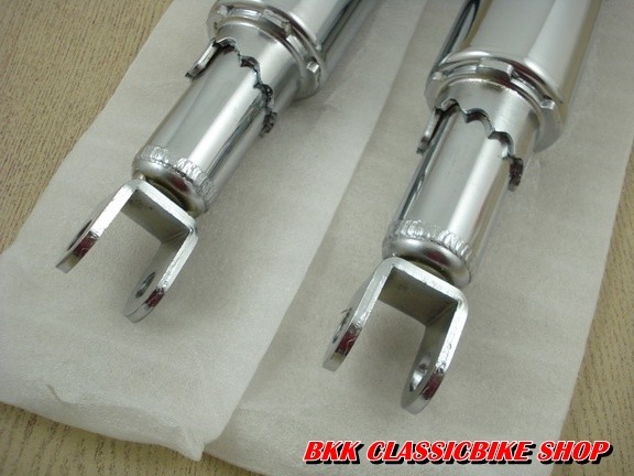 Rear Shock Absorber Cushion Set – Chrome – Fits Honda Superhawk 250/305 CB77 CB72