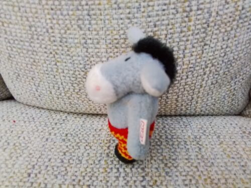 Rare set 3 Nici plush soft toys-Donkey, Bear and Moose in knitted clothing 8cm - Imagen 6 de 10