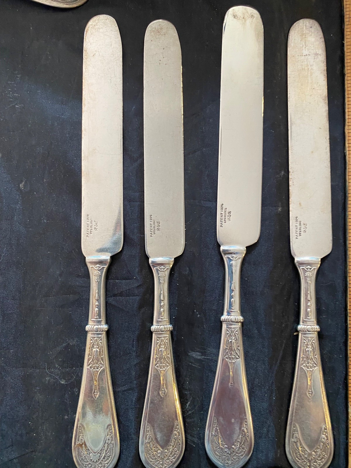 1 GORHAM RAPHAEL STERLING SILVER 8 1/2"   1 ALL STERLING KNIFE  -RARE  RARE RARE