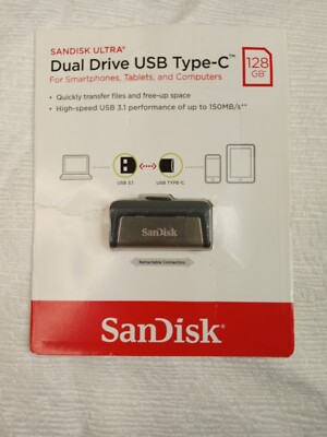 SanDisk 128GB Ultra Dual USB 3.1 OTG On-The-Go Type-C Flash Drive for PC & Mac
