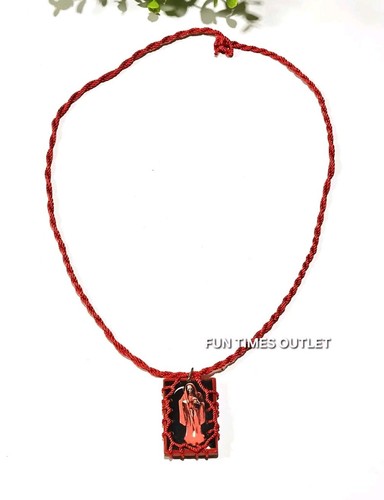 Escapulario De Madera Santa Muerte Proteccion Amuleto Scapular Holy Death Amulet - Picture 3 of 5