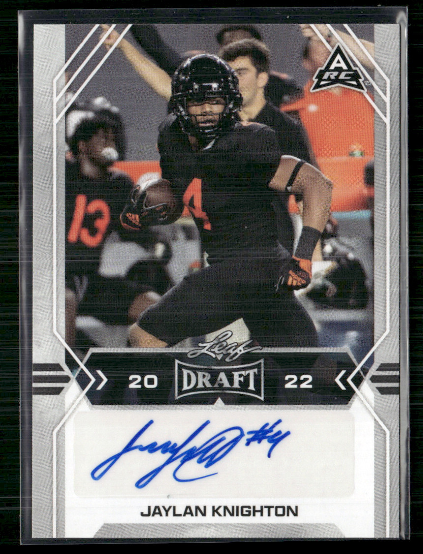 Jaylan Knighton 2022 Leaf Draft Auto