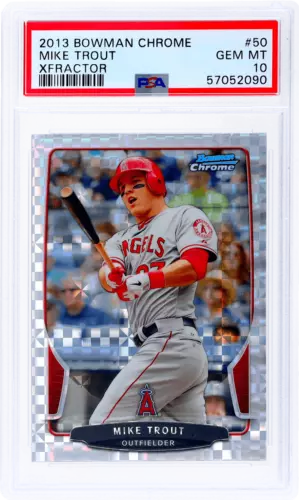 2013 Bowman Chrome Mike Trout Xfractor #50 PSA 10