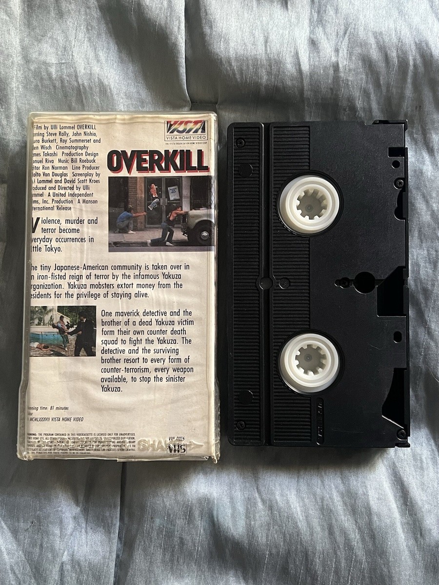 Overkill 1987 VHS Tape Rare 80s Action Vista Home Video HTF Yakuza