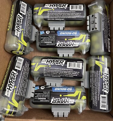 Nerf Hyper Blaster 50round (8pack)=400)pack Refill Reload Canister F0025