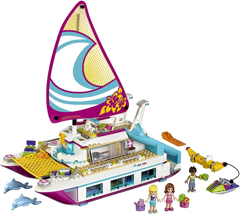 Lego Friends 41317 SUNSHINE CATAMARAN Olivia Stephanie Liam Sail Boat NEW IN BOX - Image 3 of 4