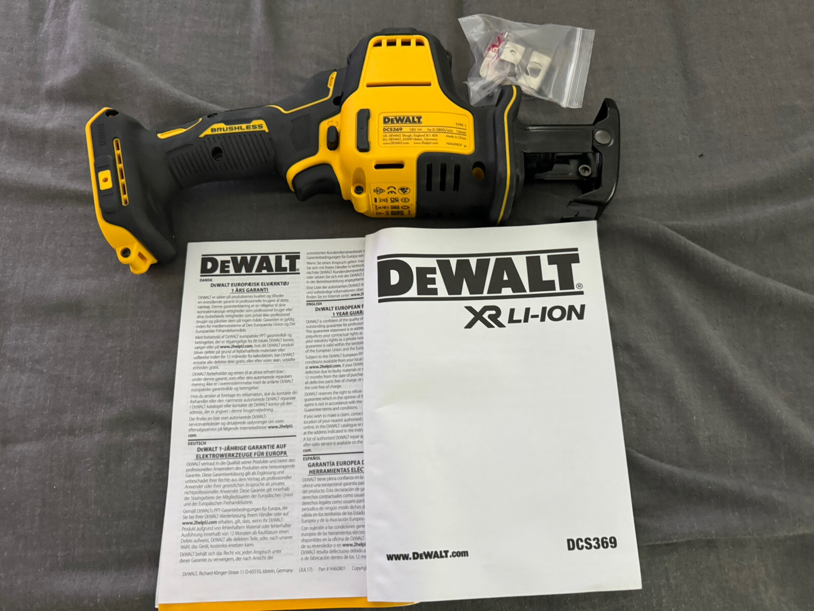 DEWALT DCS369N XR Brushless Reciprocating Saw With Charger