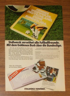 Seltene Werbung ALPIA Schokolade Hennes Weisweiler Kicker-Bilder #2 1978