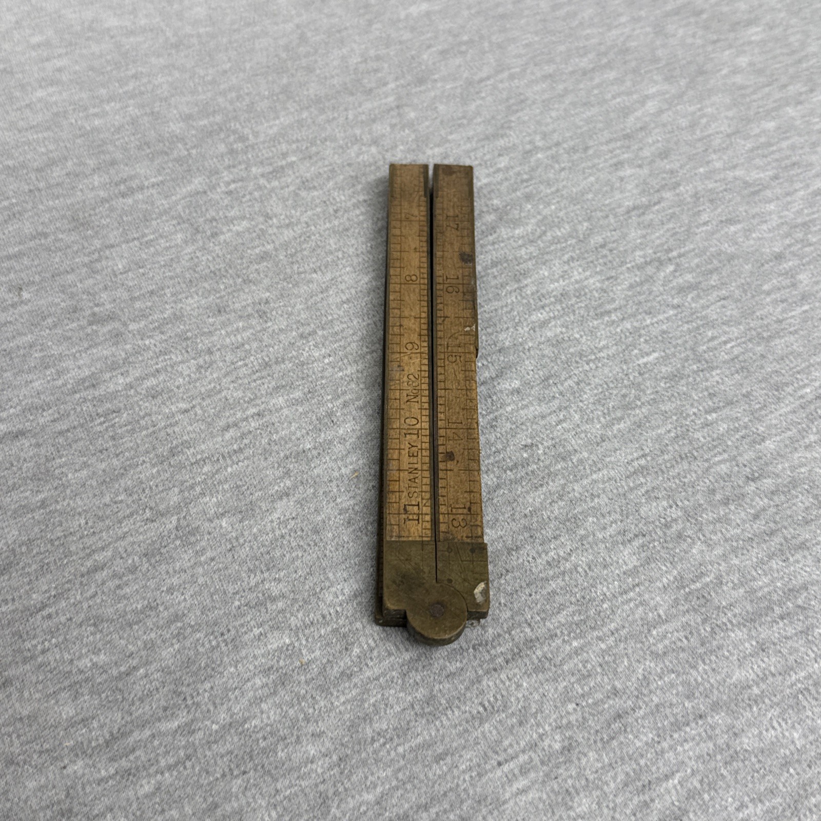 VTG Stanley Rule & Level Co No 62 Folding 24" 4 Fold Boxwood & Brass Ruler USA