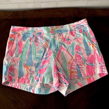Lilly Pulitzer The Callahan Short Sz 14 W/ 5 Inseam Out To Sea Print NWOT