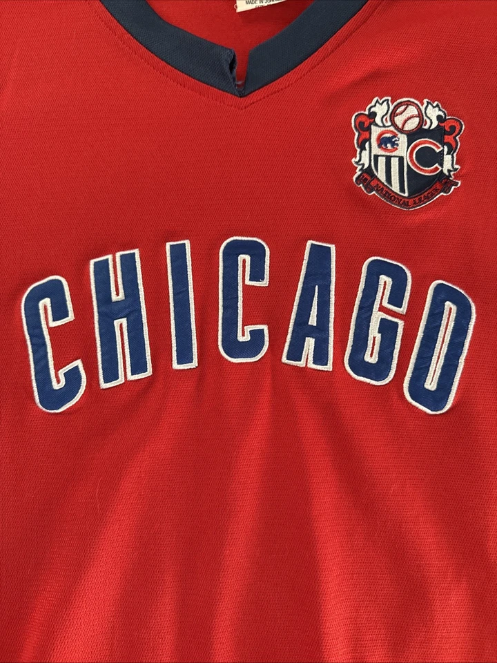 Camiseta deportiva roja XL vintage de los 90 Streetwear Fashion Lee Sports Chicago Cubs MLB Foto 4 de 4